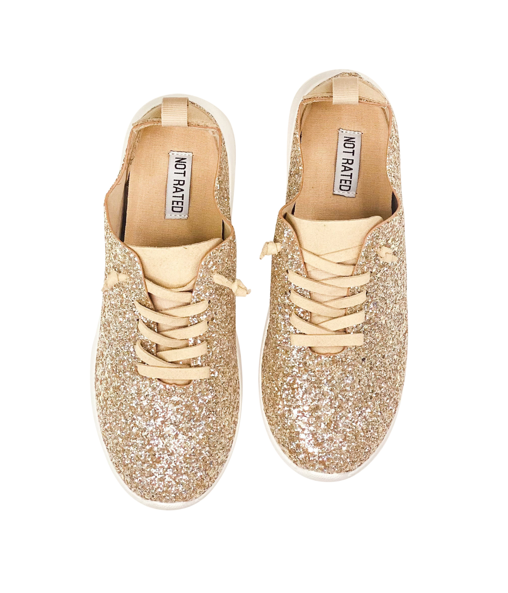 Mayo Glitter Sneaker in Gold