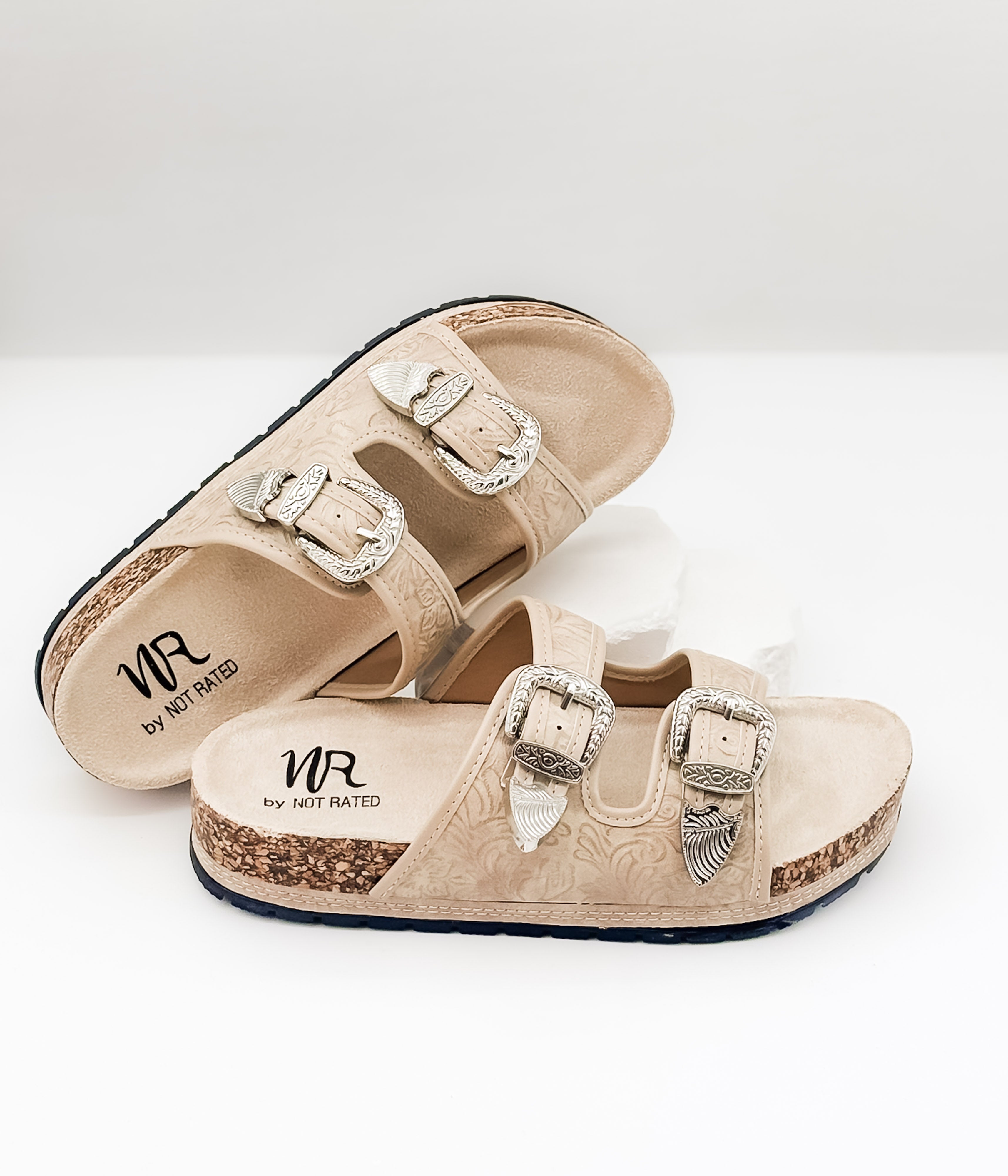 Morgana Western Sandal in Cream
