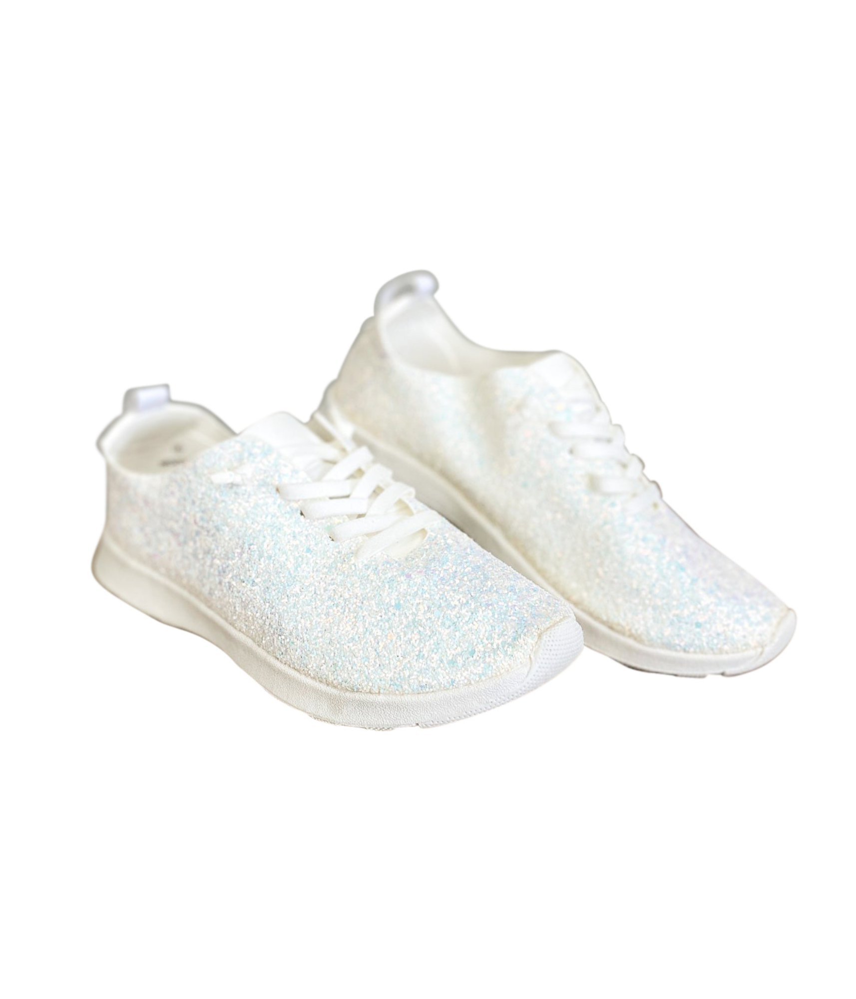 Mayo Glitter Sneakers in White