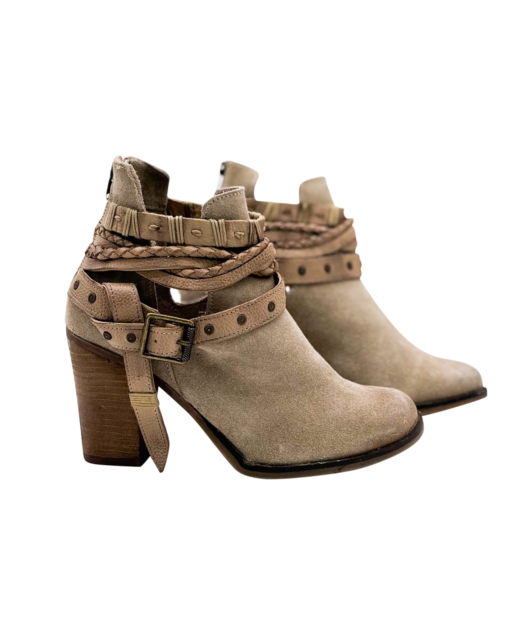 Cuthbert Booties in Taupe