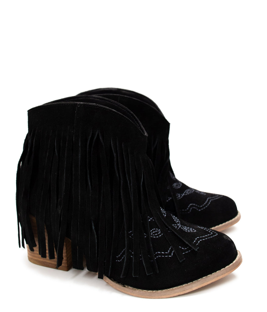 Amos Fringe Ankle Bootie in Blue Suede (Online Exclusive) main image 0