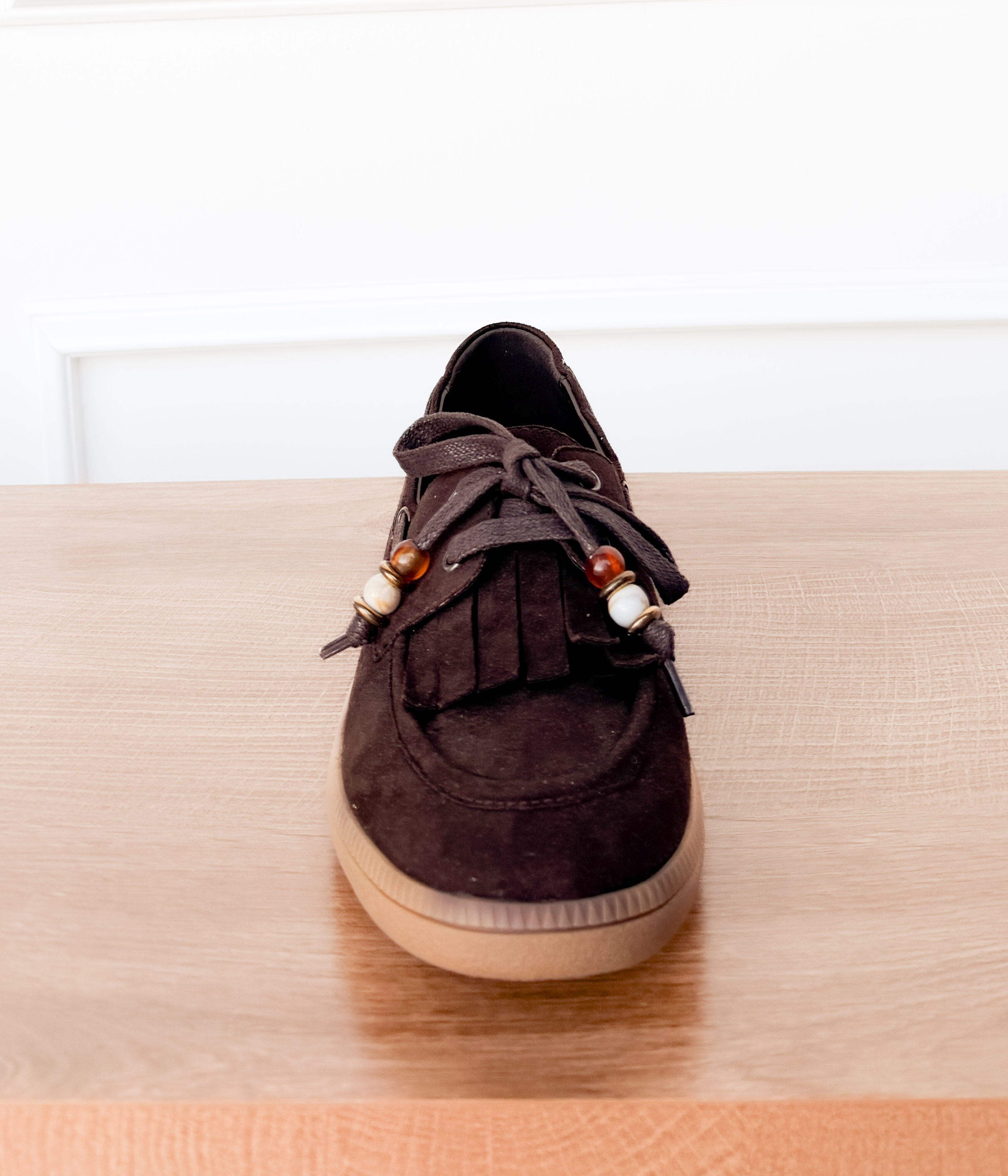 Moc Western Fringe Sneakers in Brown