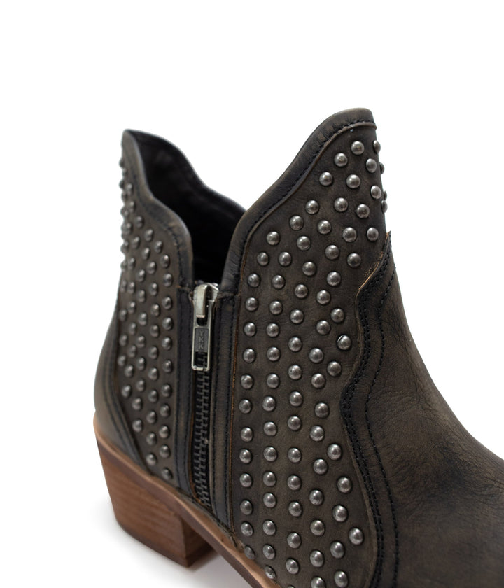 Naughty Monkey Twilight Studded Heeled Ankle Boot in Magenta