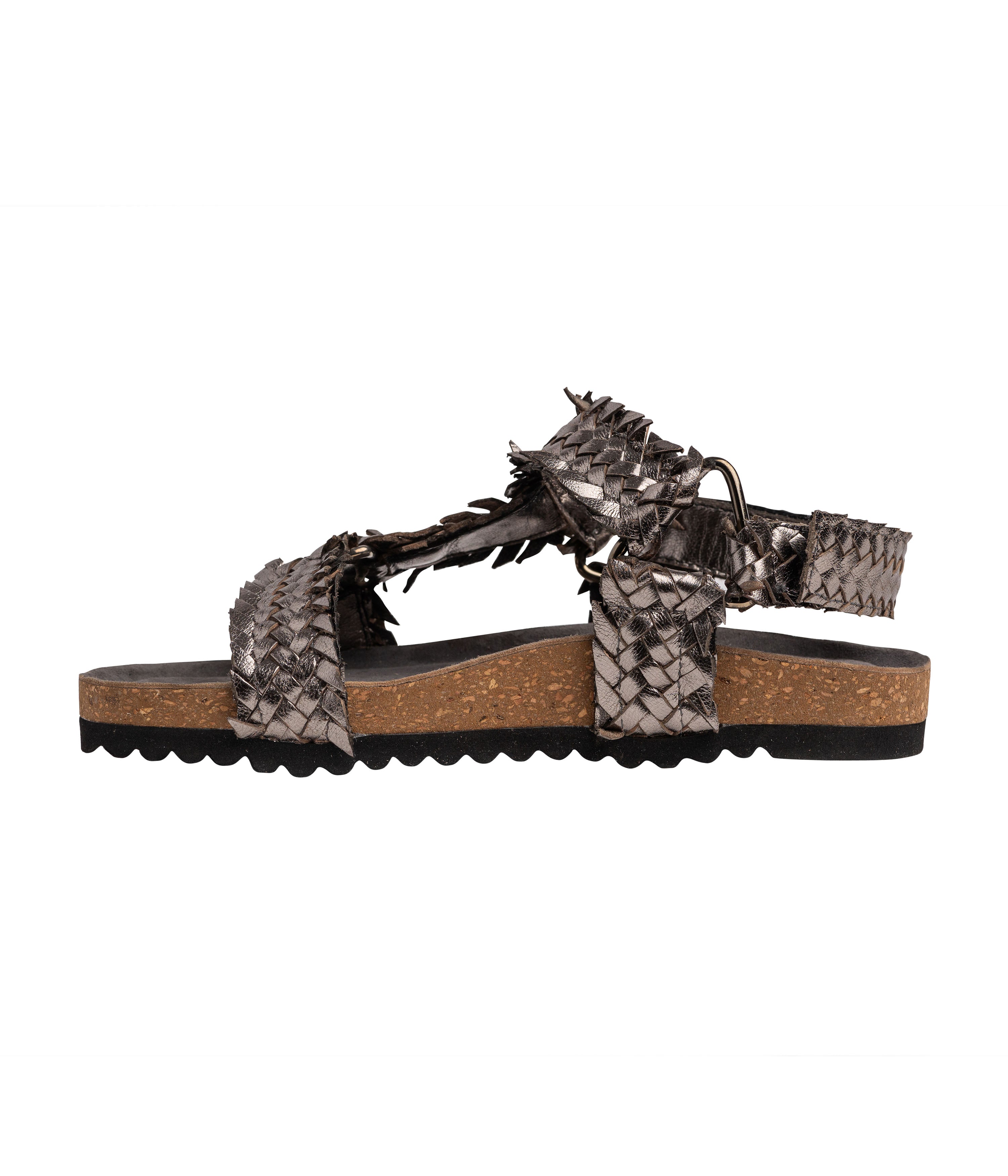 River Dance Woven Sandal in Pewter