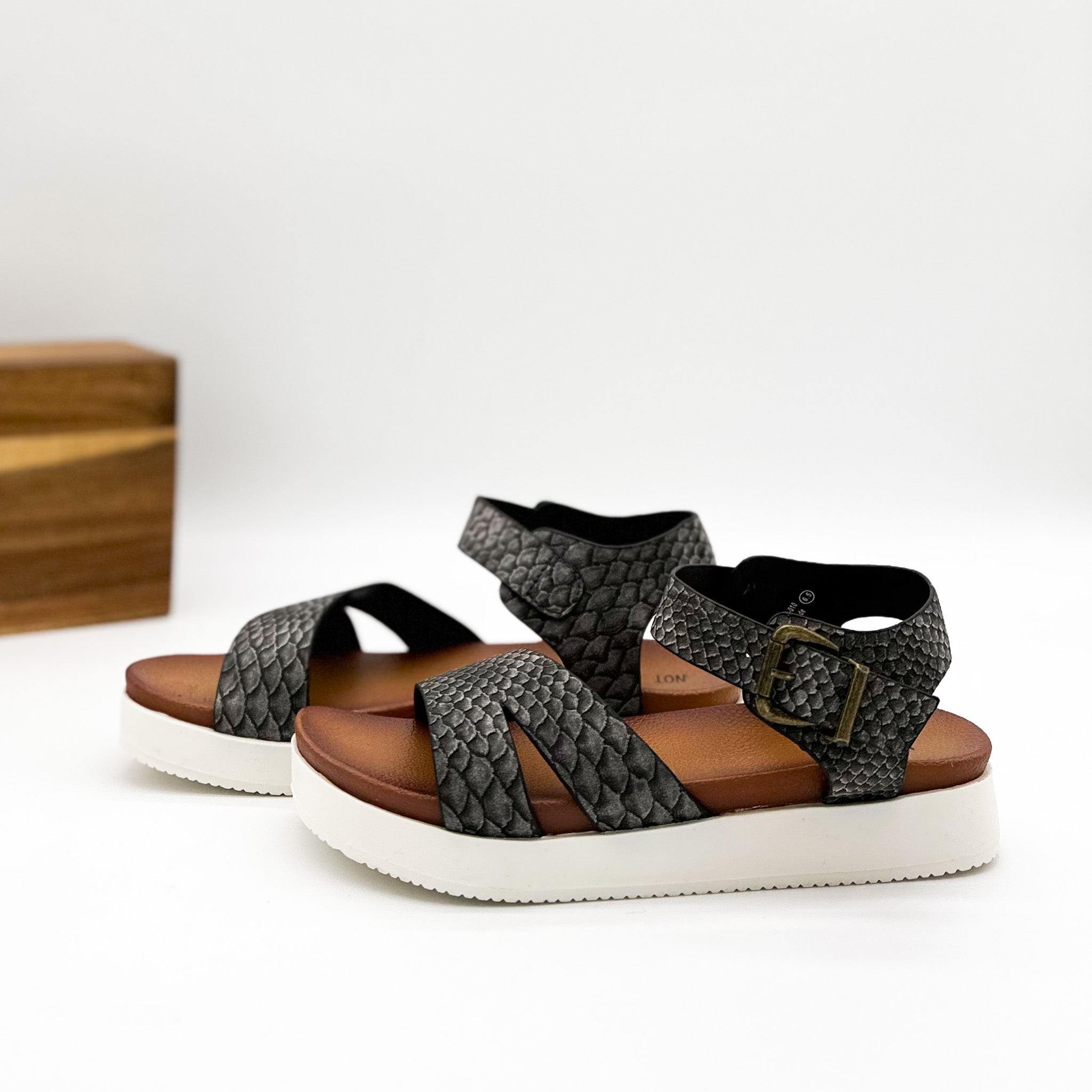 Carmel Sandals in Charcoal