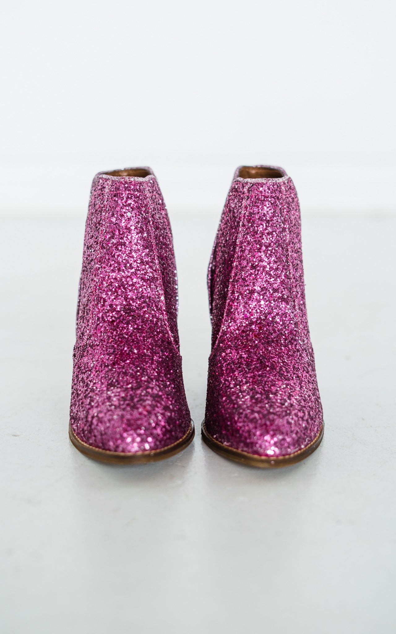 Fiera Glitter Booties in Pink