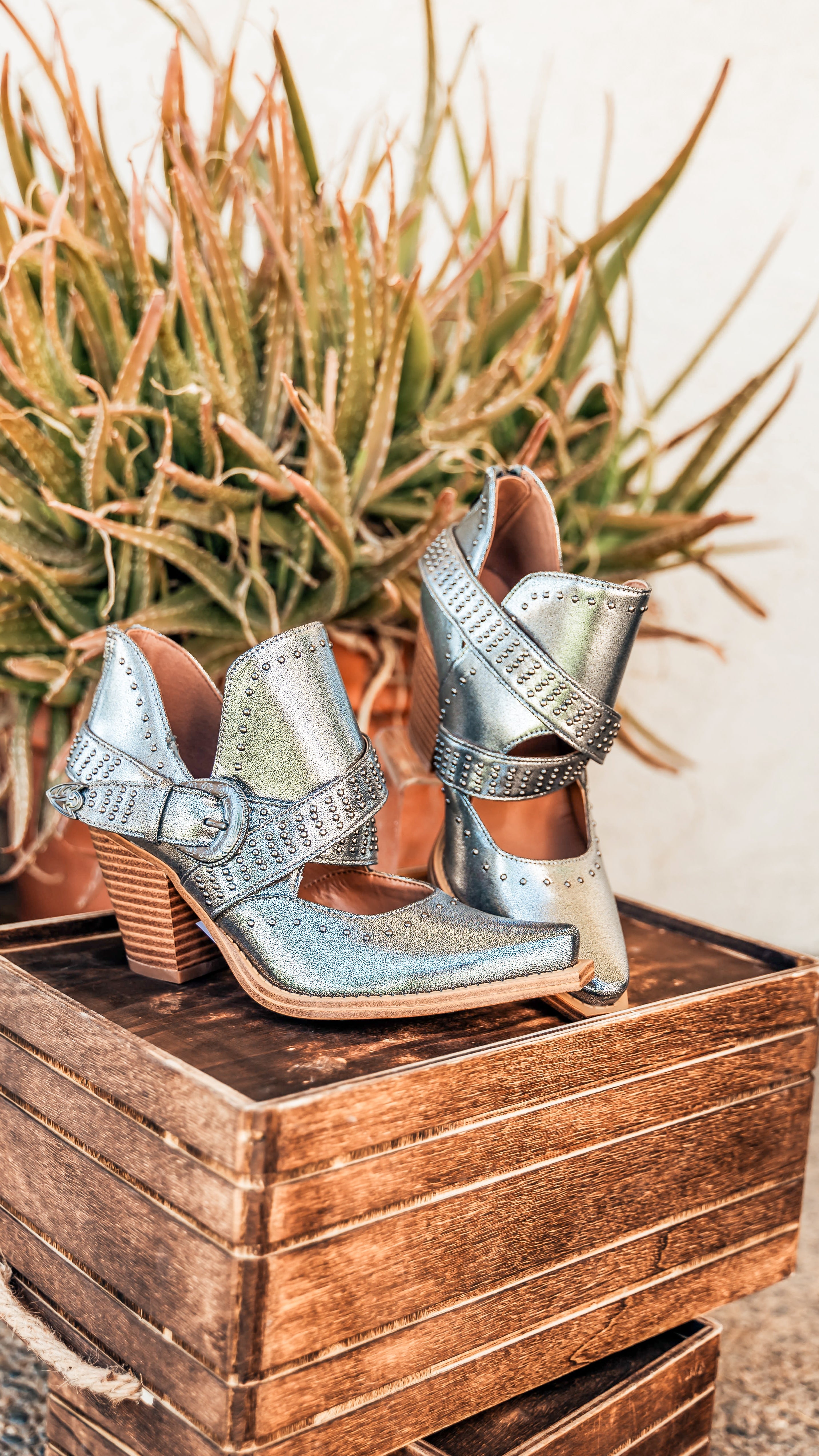 Fiona Ankle Boot in Silver