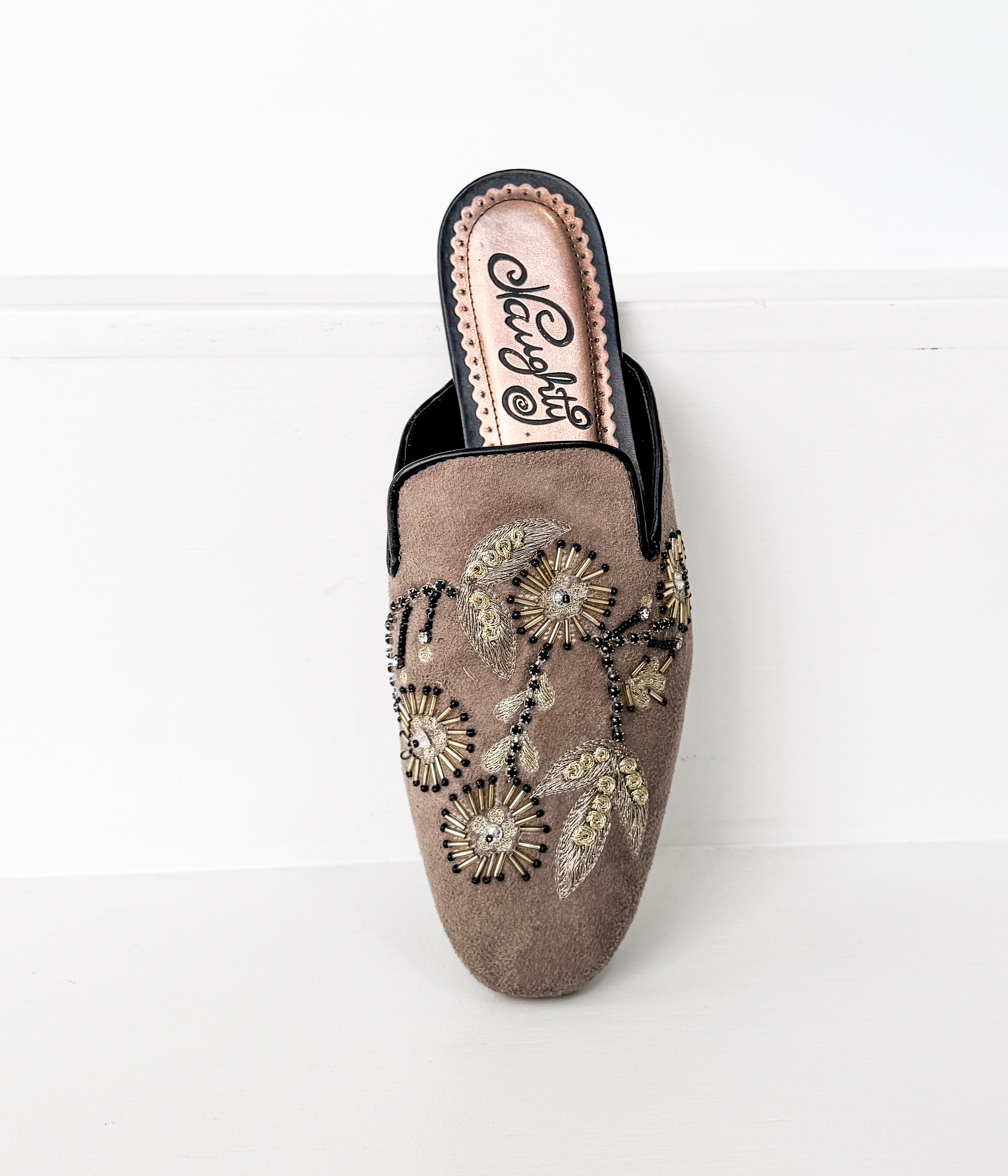 Floral Island Flats in Taupe