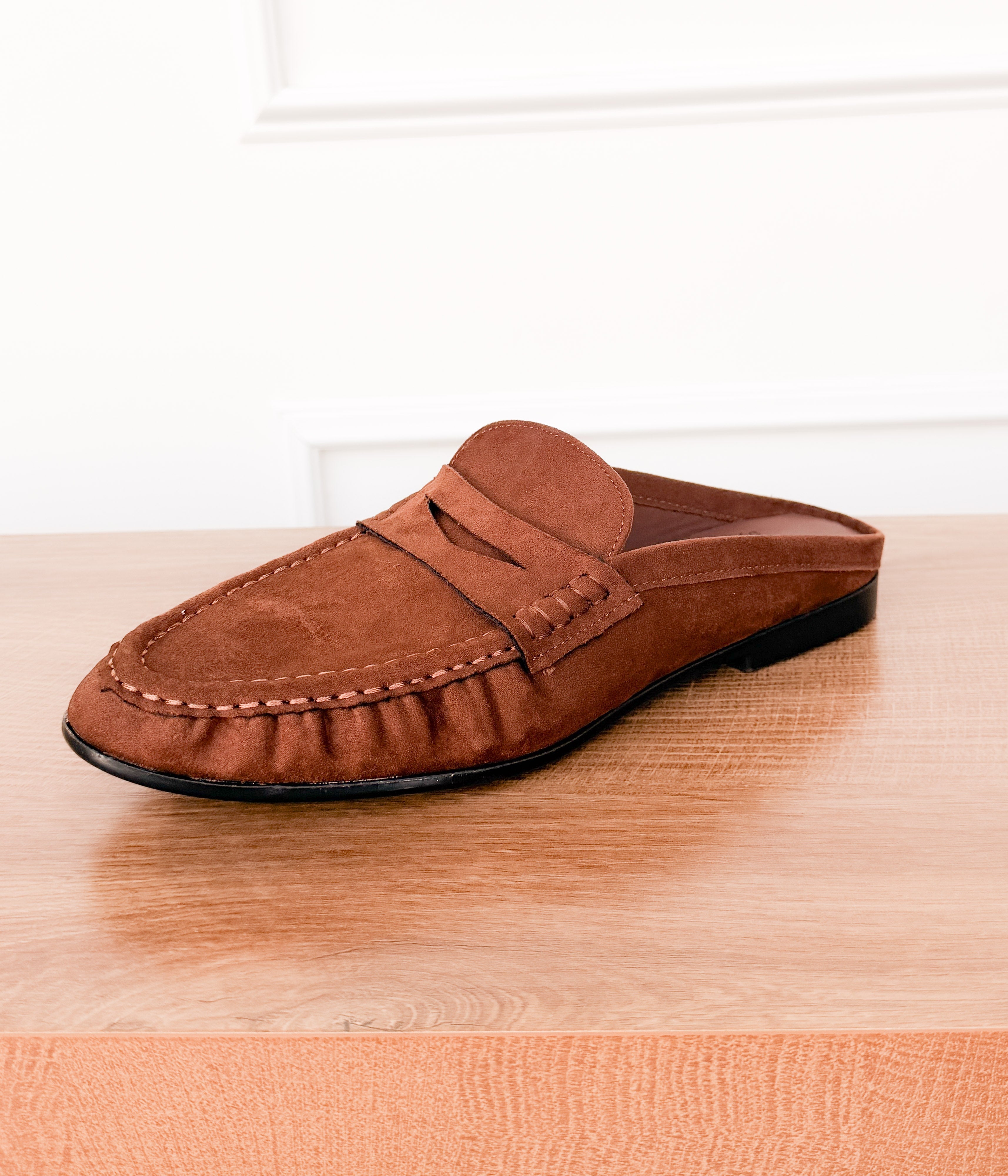 Margot Slide Loafer in Chocolate