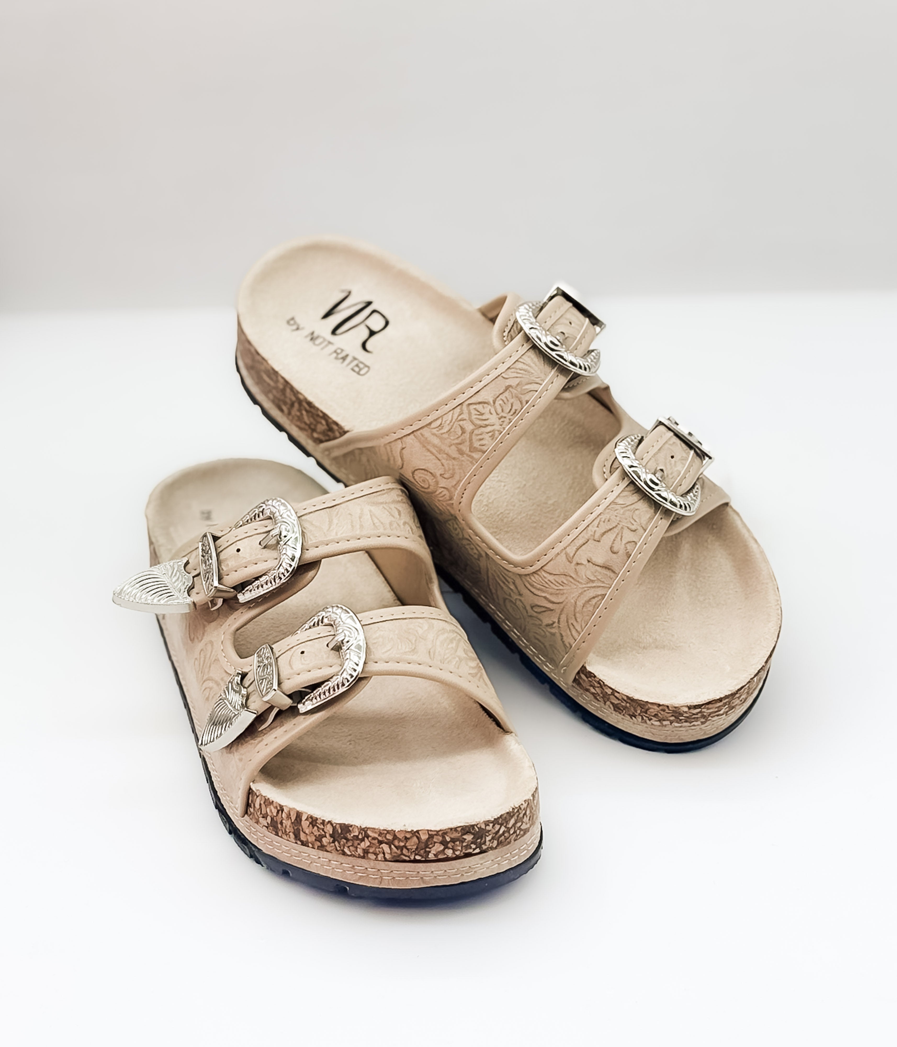 Morgana Western Sandal in Cream