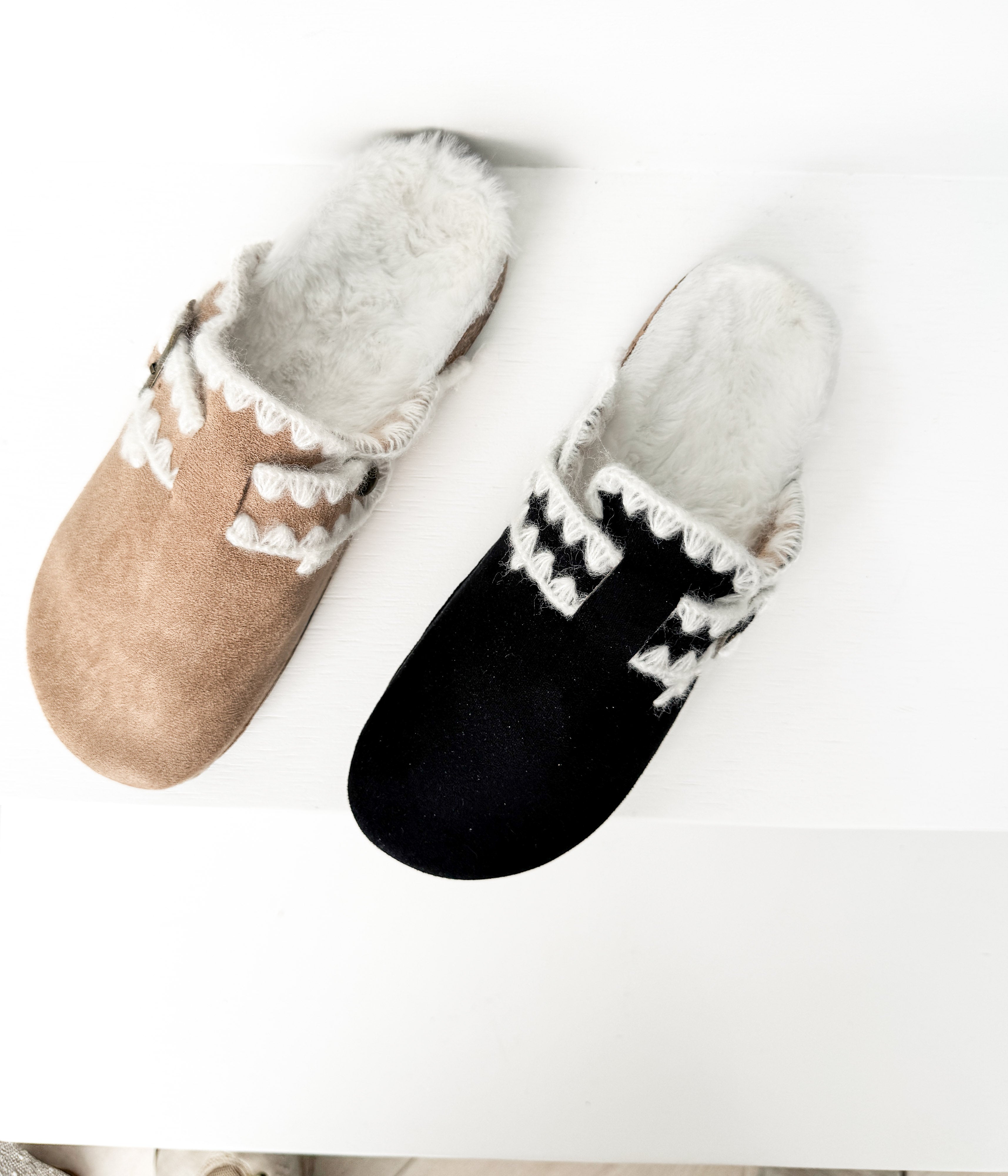 Soft Steps Embroidered Mule in Black