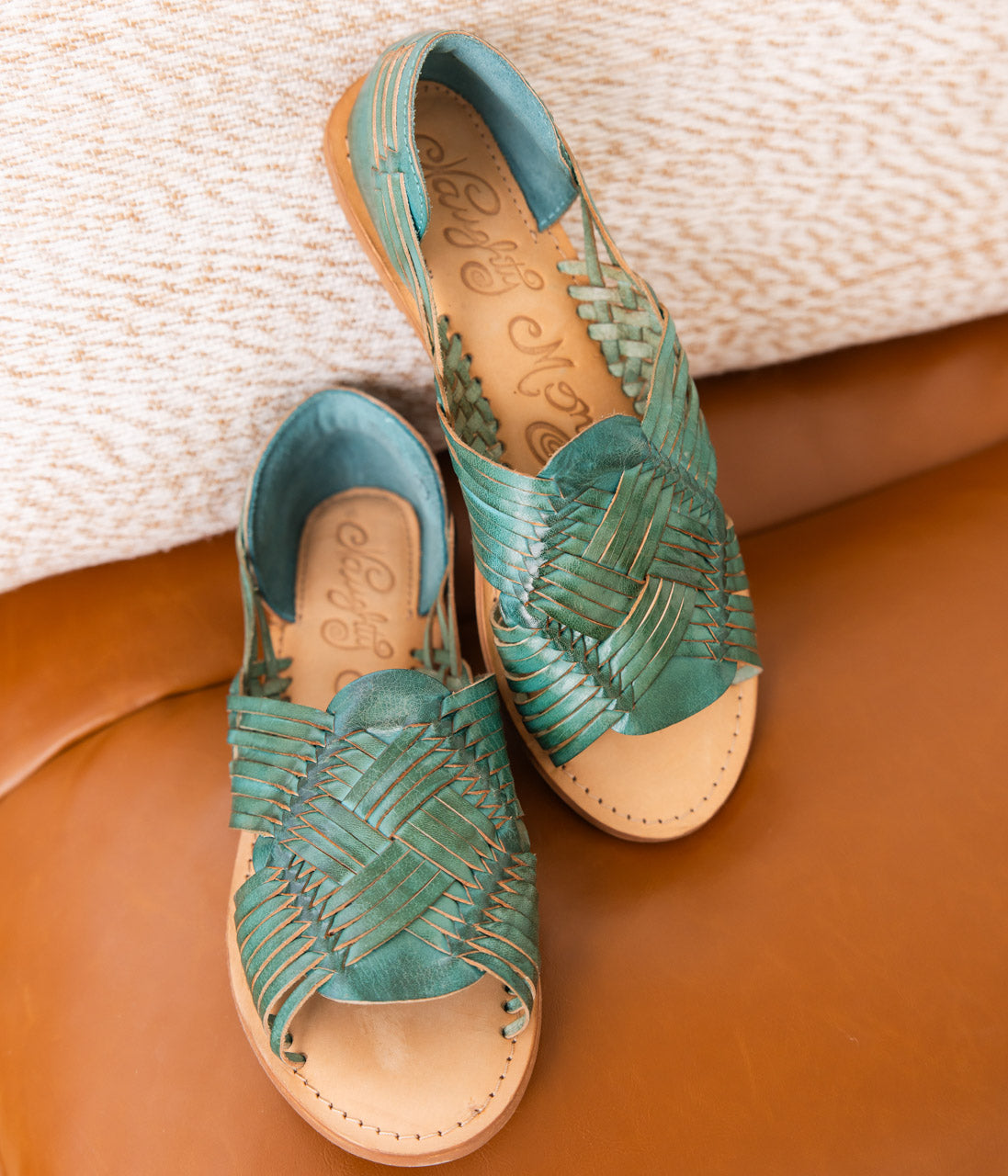 Tawakoni Woven Huarache Sandal in Teal