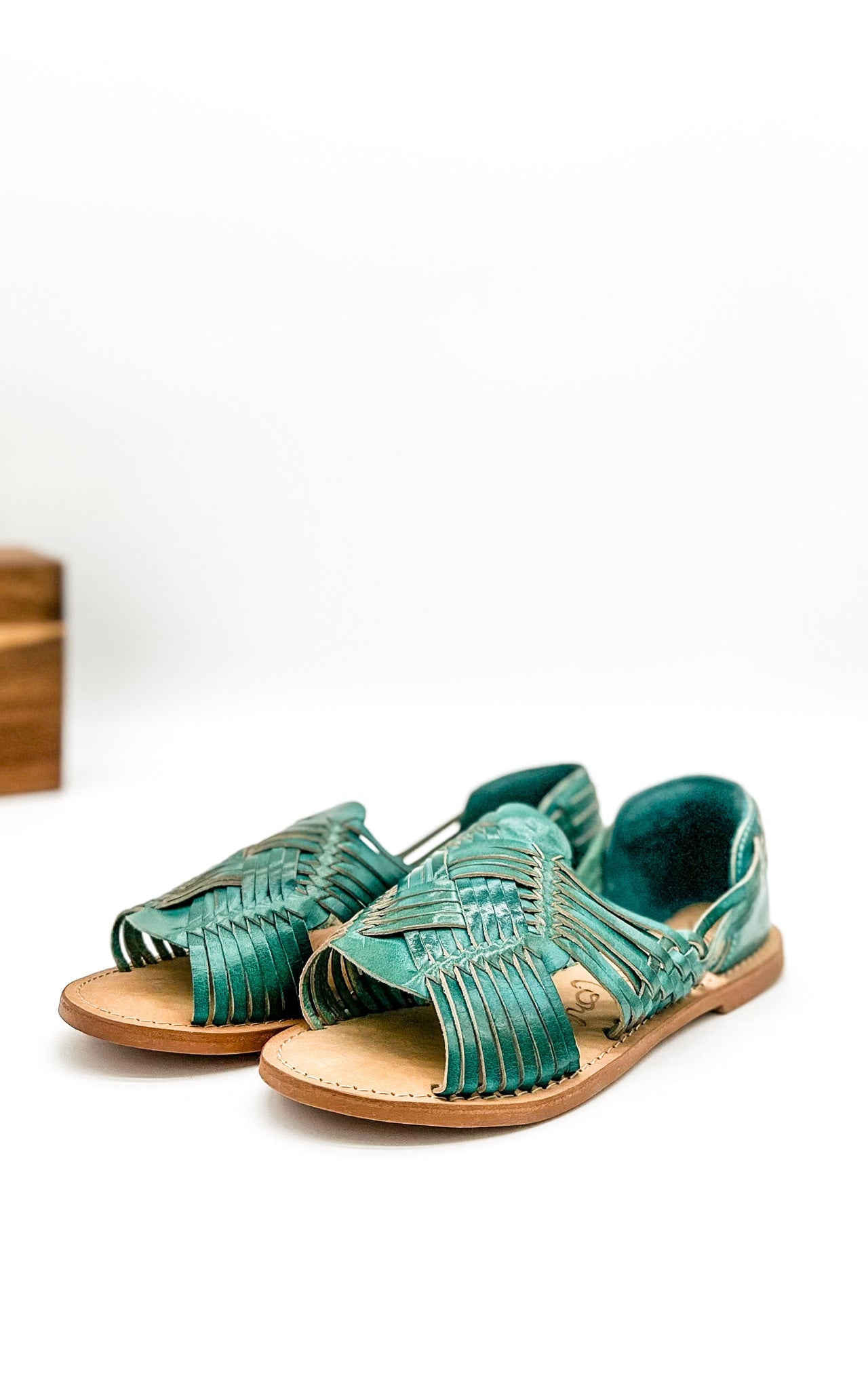 Tawakoni Woven Huarache Sandal in Teal