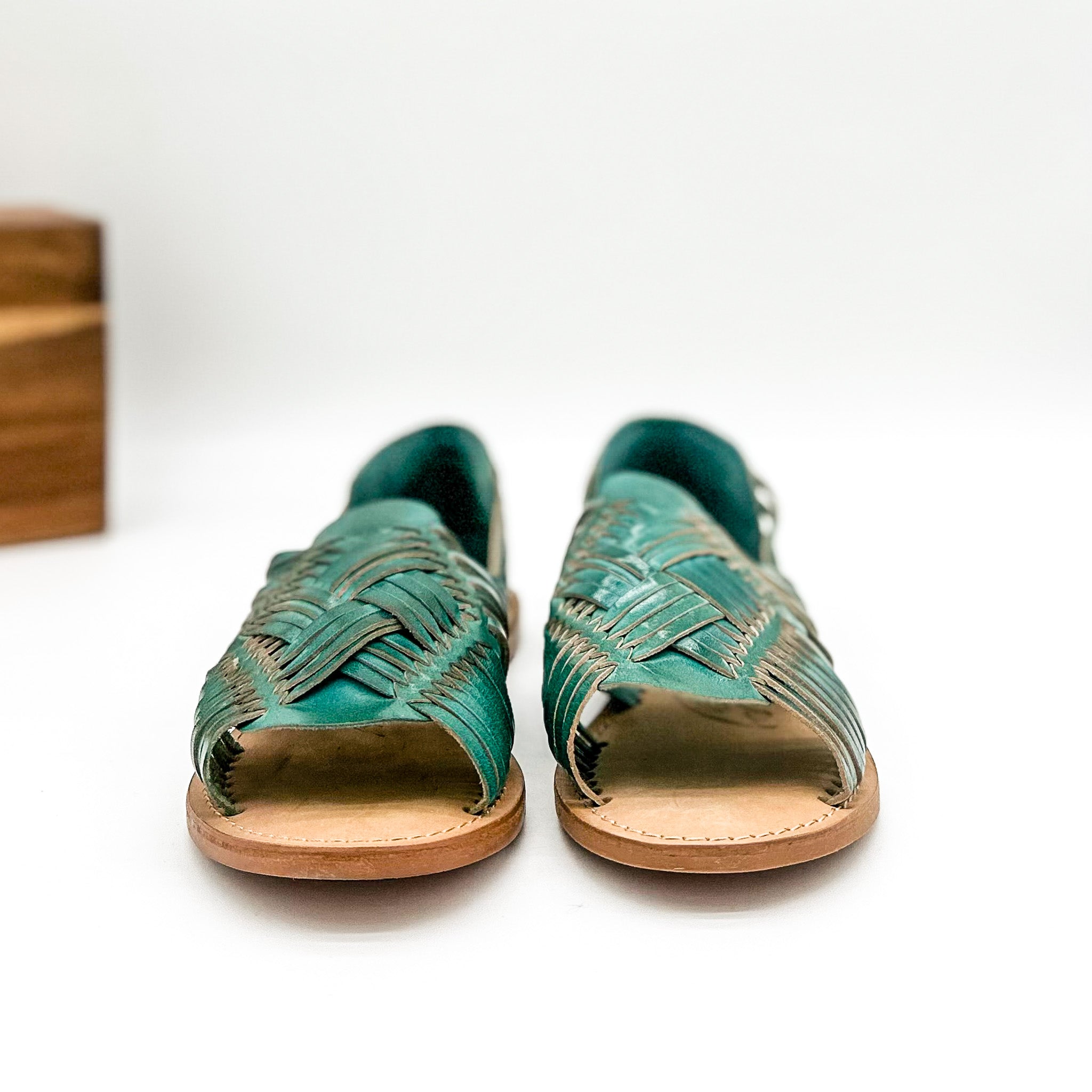Tawakoni Woven Huarache Sandal in Teal