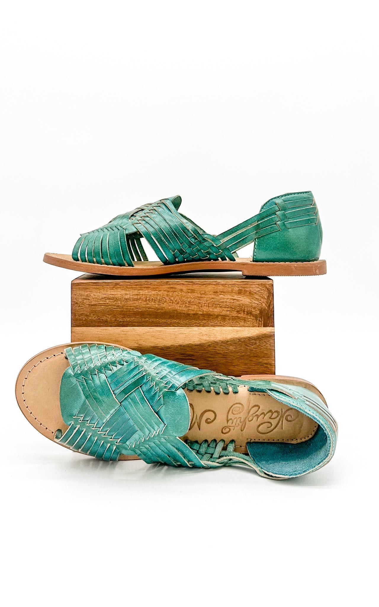 Tawakoni Woven Huarache Sandal in Teal