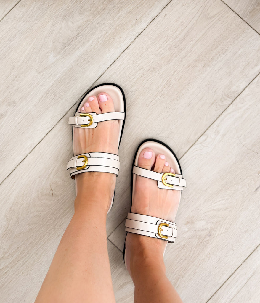 【NONCODE】tess strap heel sandals Tess Sandal in Cream – Naughty Monkey