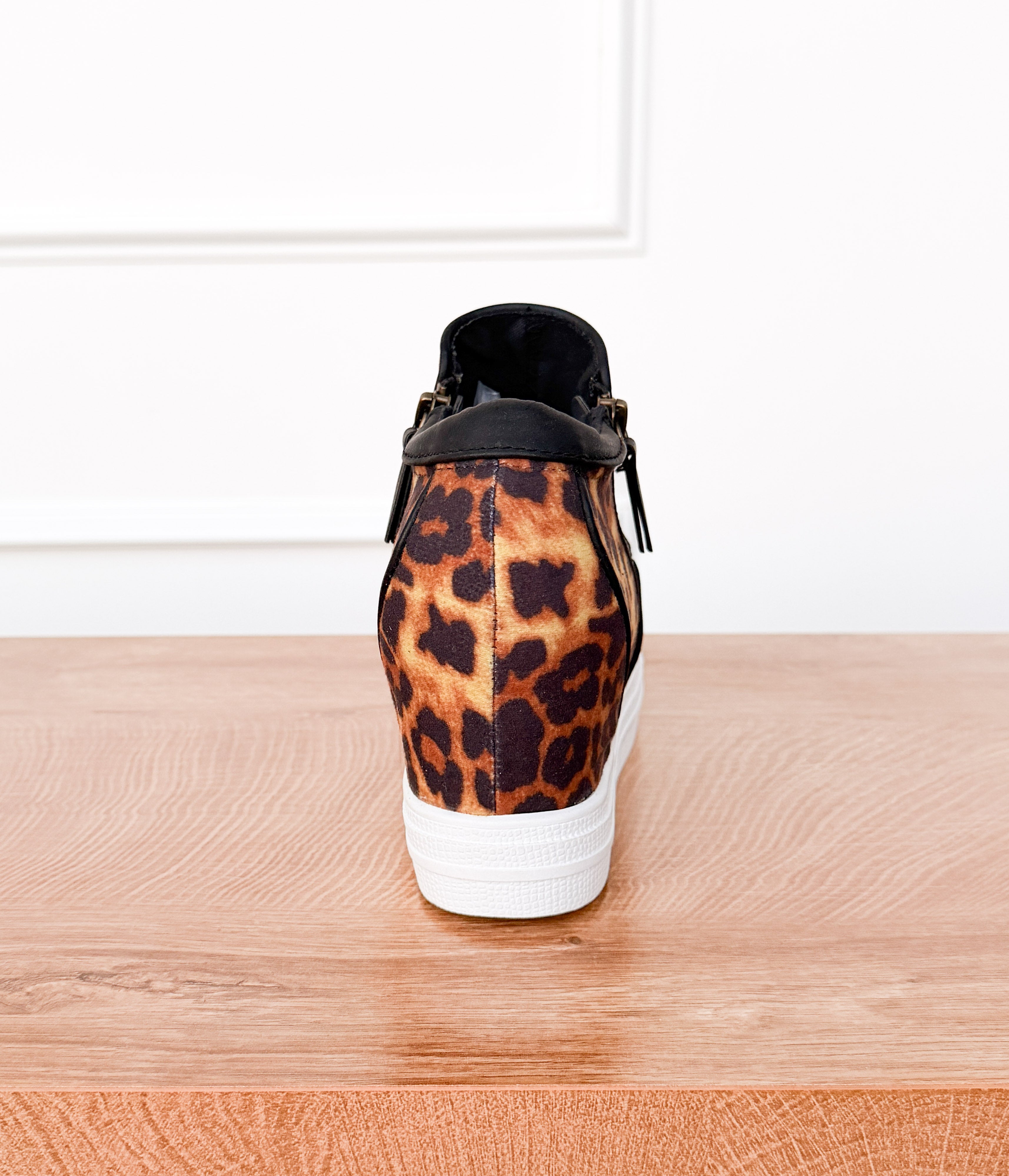 Timmibelle Hidden Sneaker Wedge in Leopard
