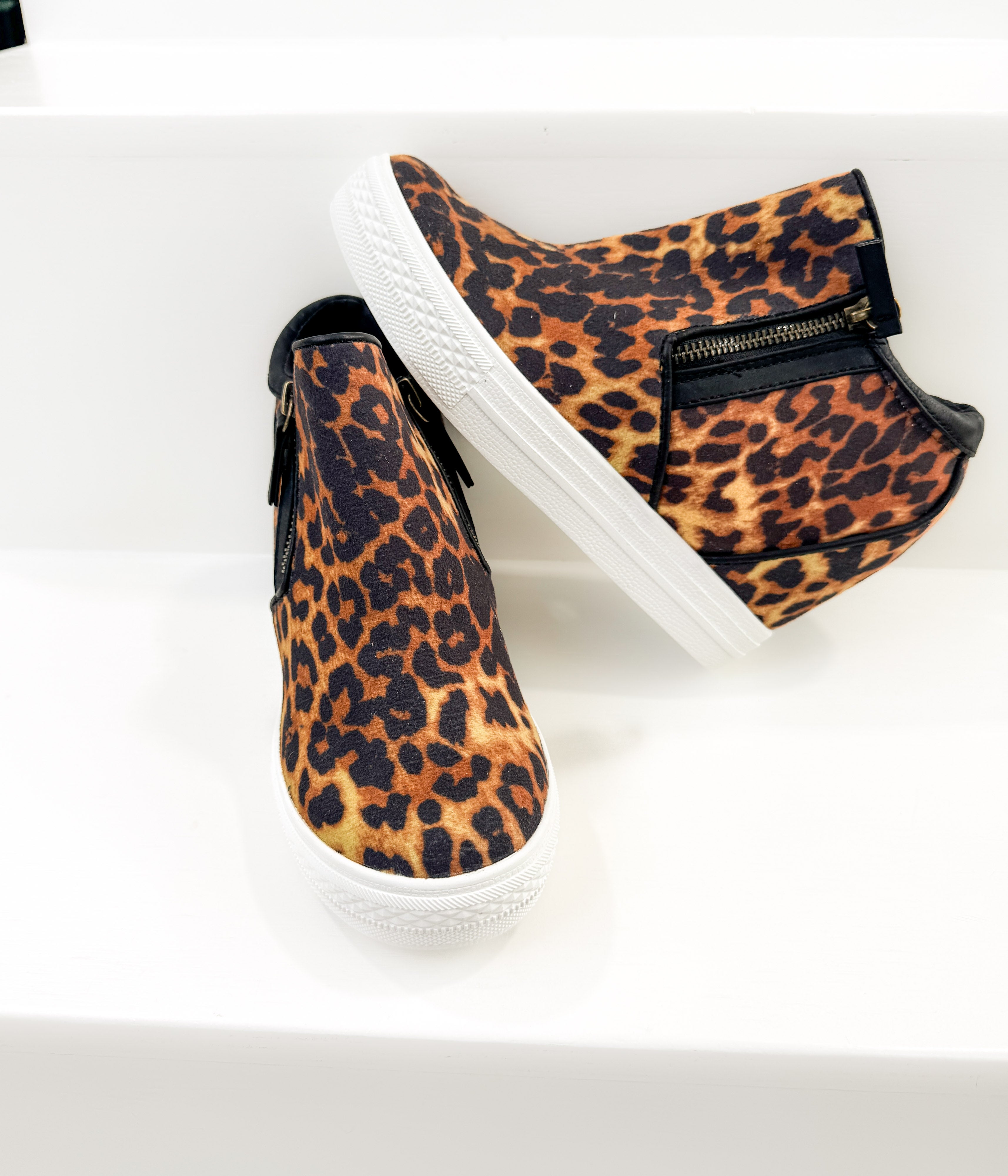 Timmibelle Hidden Sneaker Wedge in Leopard